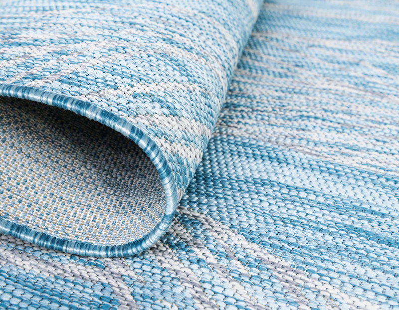 Garden Terrace Escape Collection Area Rug - Evergreen (Light Aqua) Runner Light Aqua lifestyle 6