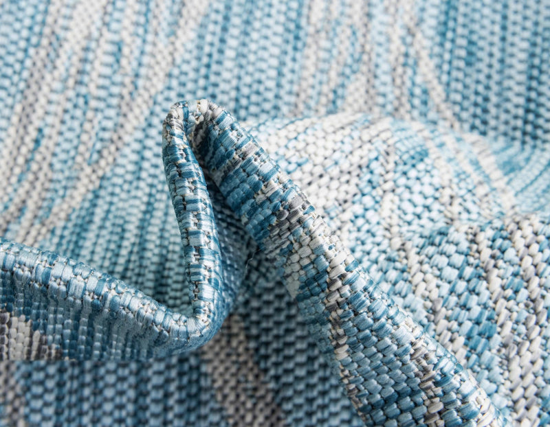 Garden Terrace Escape Collection Area Rug - Evergreen (Light Aqua) Runner Light Aqua lifestyle 7