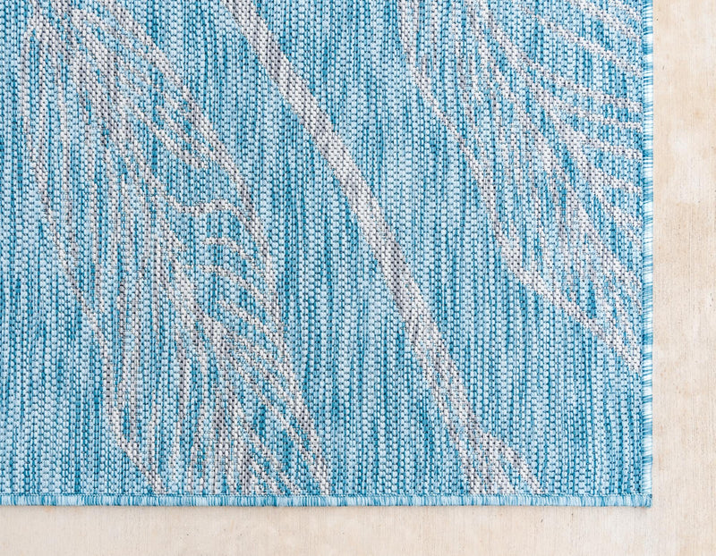 Garden Terrace Escape Collection Area Rug - Evergreen (Light Aqua) Runner Light Aqua lifestyle 8
