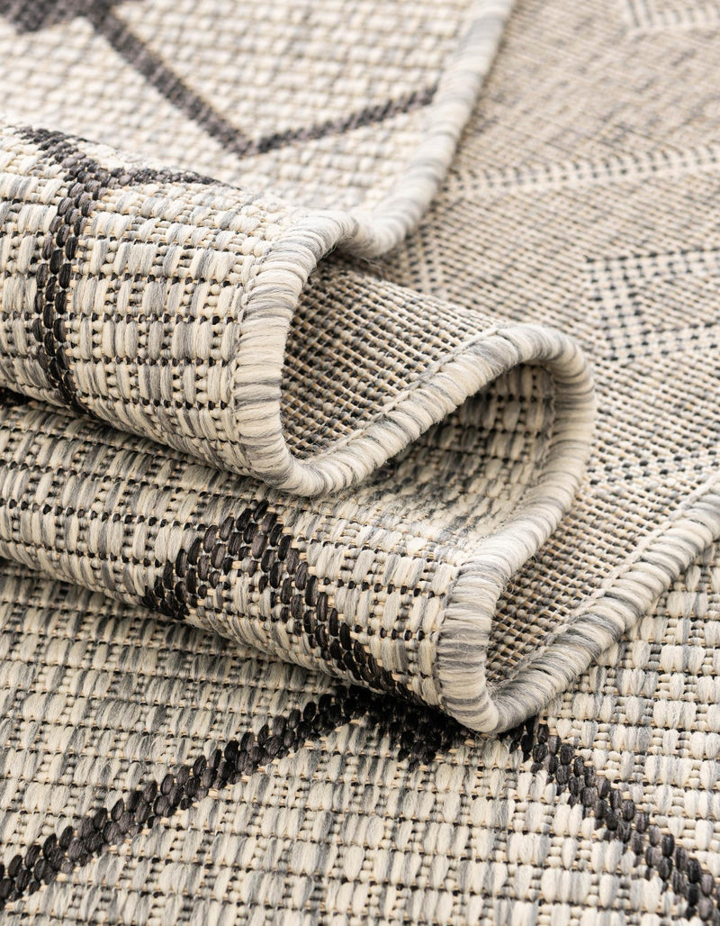 Garden Lattice Oasis Collection Area Rug - Pergola (Gray) Rectangle Gray lifestyle 20