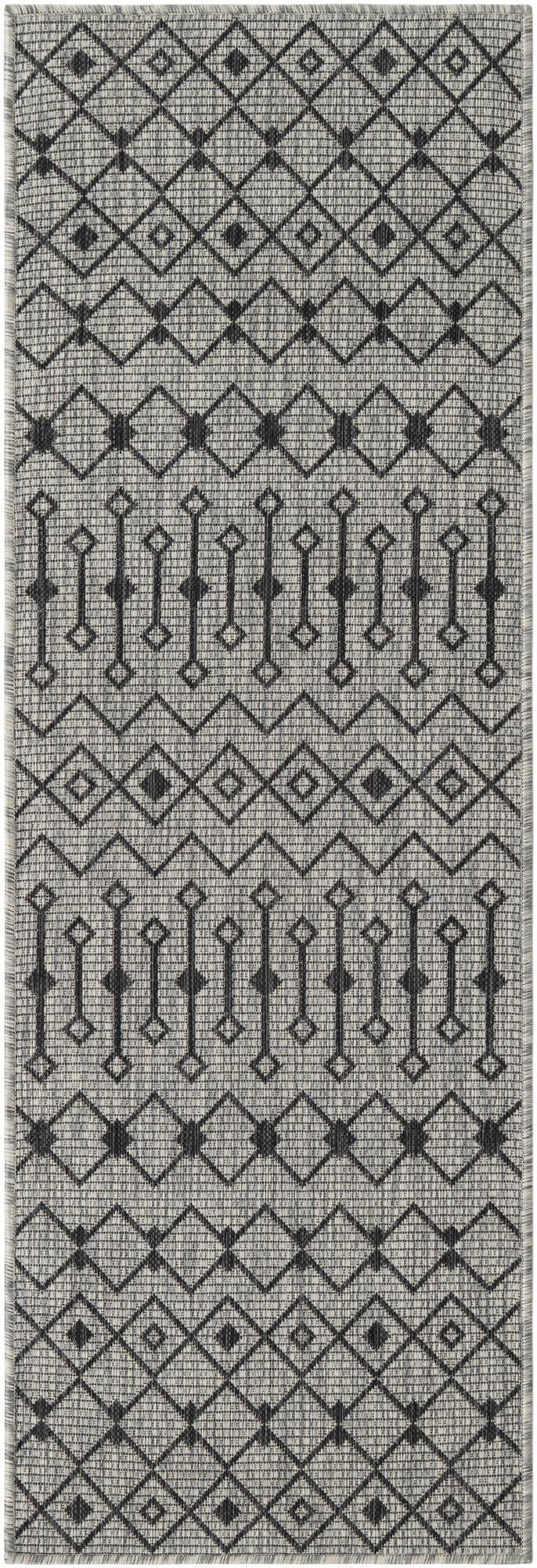Garden Lattice Oasis Collection Area Rug - Pergola (Gray) Runner Gray Main