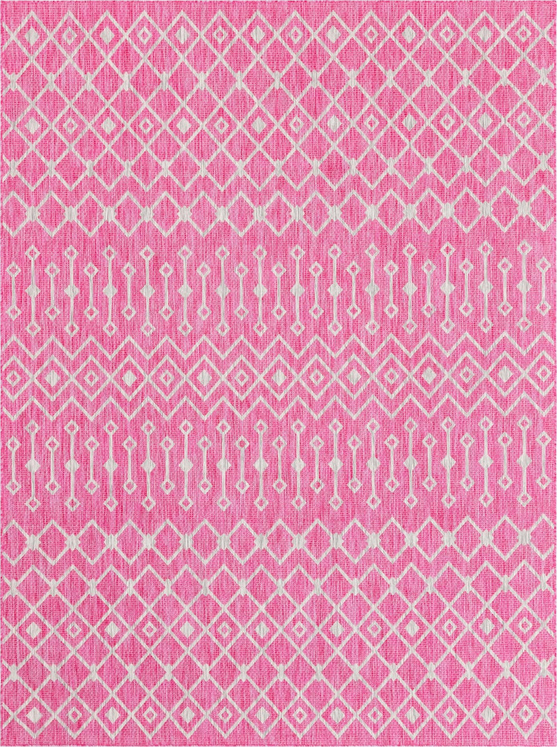 Garden Lattice Oasis Collection Area Rug - Pergola (Fuschia) Rectangle Fuschia Main