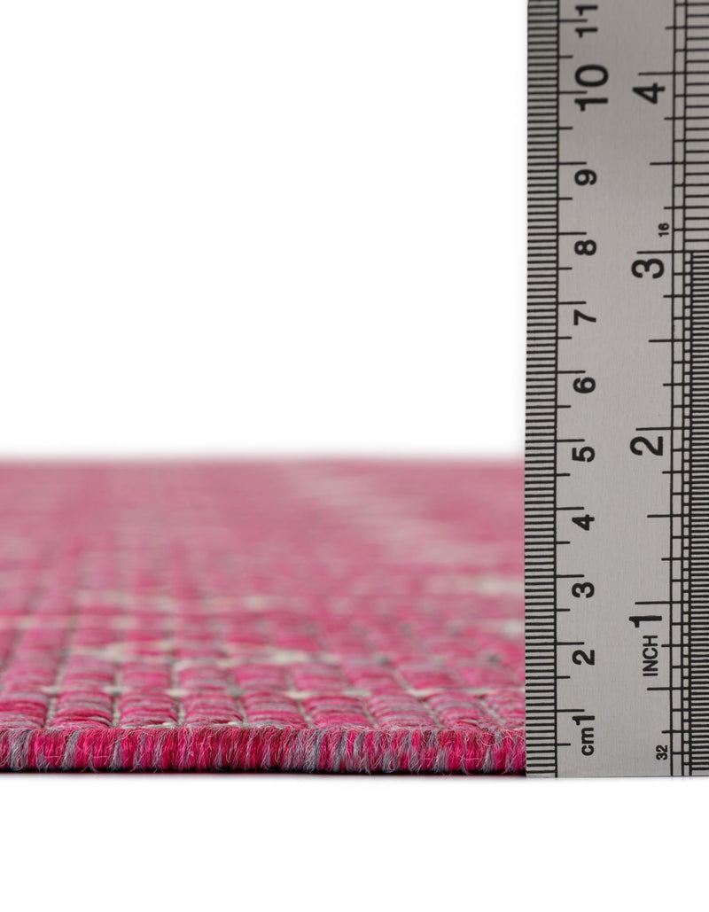 Garden Lattice Oasis Collection Area Rug - Pergola (Fuschia) Rectangle Fuschia lifestyle 27