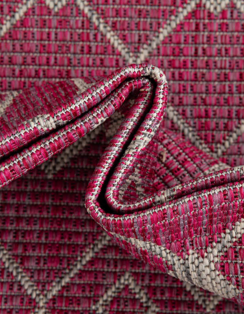 Garden Lattice Oasis Collection Area Rug - Pergola (Fuschia) Runner Fuschia lifestyle 33