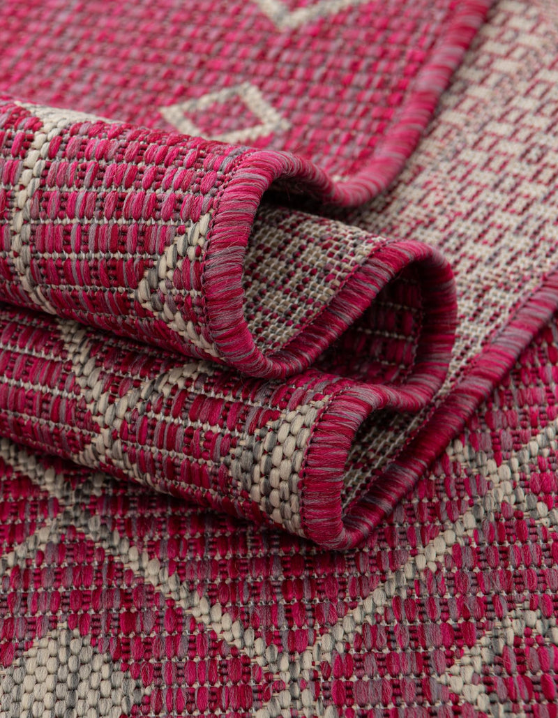Garden Lattice Oasis Collection Area Rug - Pergola (Fuschia) Runner Fuschia lifestyle 38