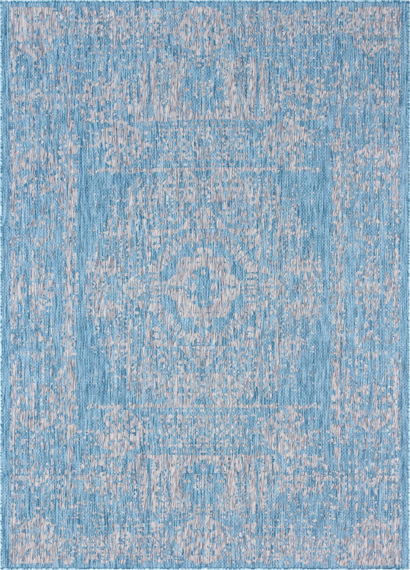Patio Heritage Collection Area Rug - Savannah (Light Aqua) Rectangle Light Aqua Main