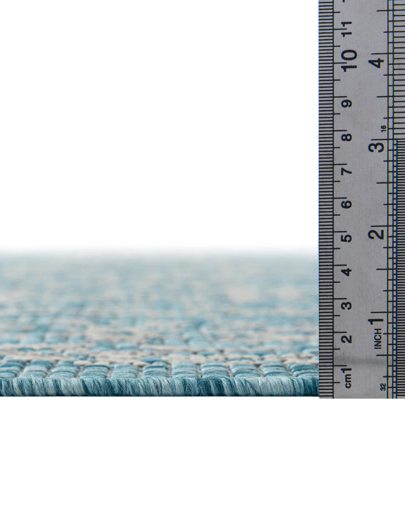 Patio Heritage Collection Area Rug - Savannah (Light Aqua) Rectangle Light Aqua lifestyle 5