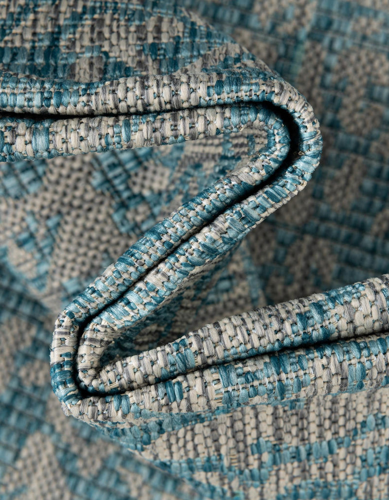 Patio Heritage Collection Area Rug - Savannah (Light Aqua) Rectangle Light Aqua lifestyle 8