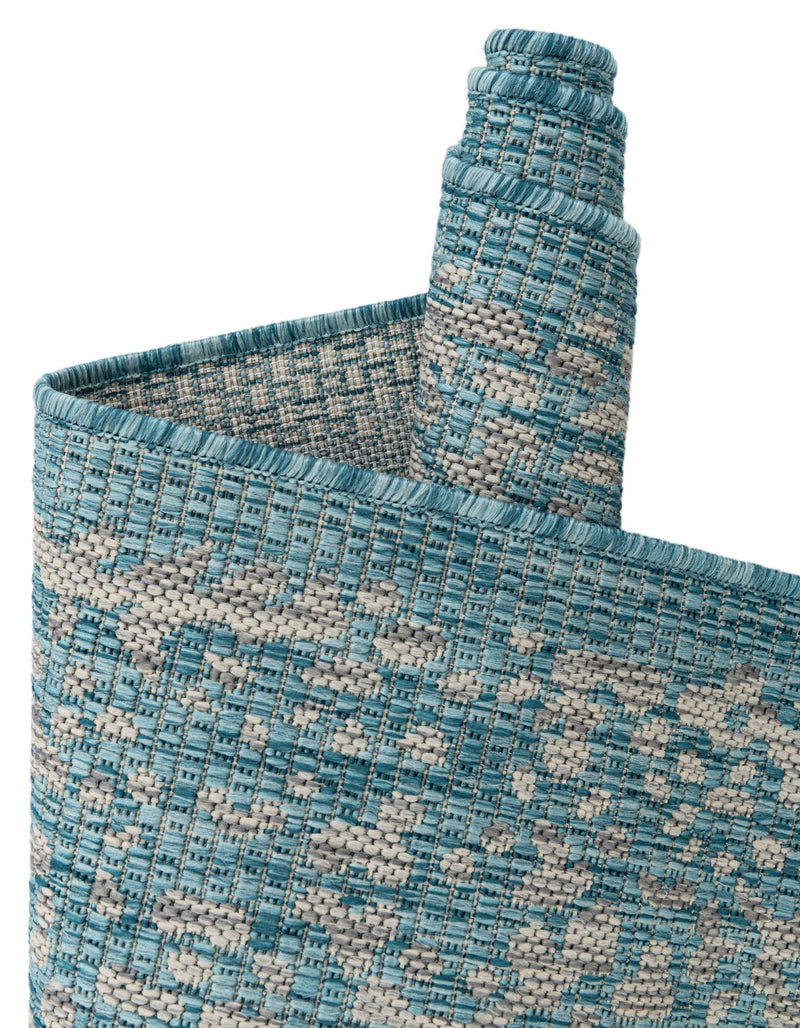 Patio Heritage Collection Area Rug - Savannah (Light Aqua) Rectangle Light Aqua lifestyle 11