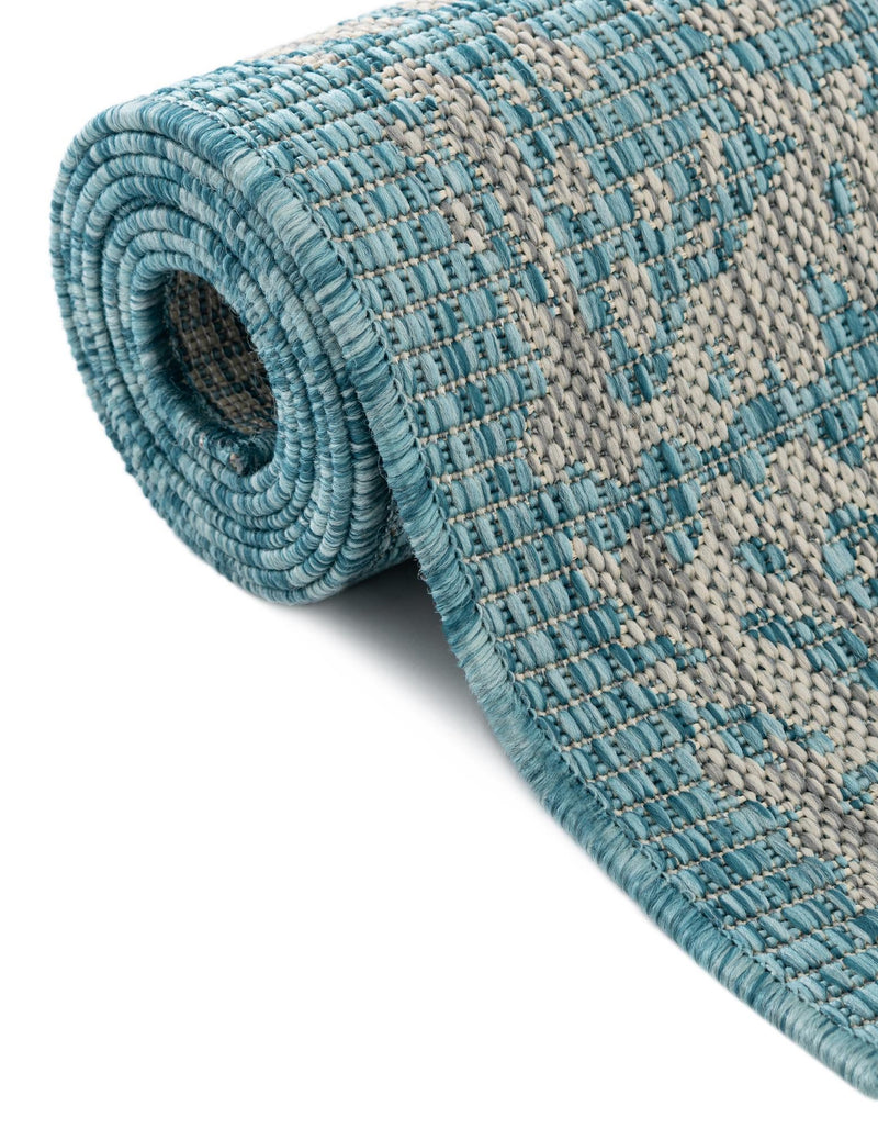 Patio Heritage Collection Area Rug - Savannah (Light Aqua) Rectangle Light Aqua lifestyle 12