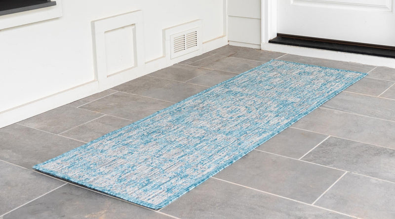 Patio Heritage Collection Area Rug - Savannah (Light Aqua) Runner Light Aqua lifestyle 20