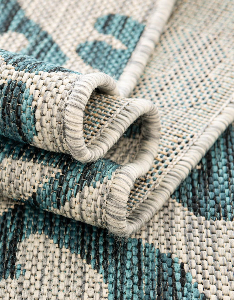 Jungle Expedition Collection Area Rug - Amazon (Teal) Rectangle Teal lifestyle 6