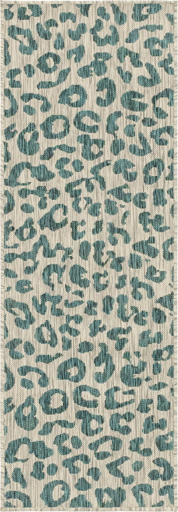 Jungle Expedition Collection Area Rug - Amazon (Teal) Runner Teal Main