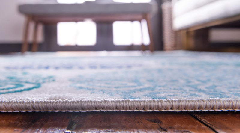 Seaside Embrace Collection Area Rug - Dune Rectangle Turquoise lifestyle 5