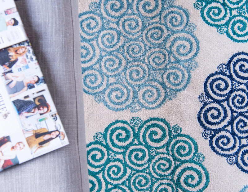 Seaside Embrace Collection Area Rug - Dune Rectangle Turquoise lifestyle 6