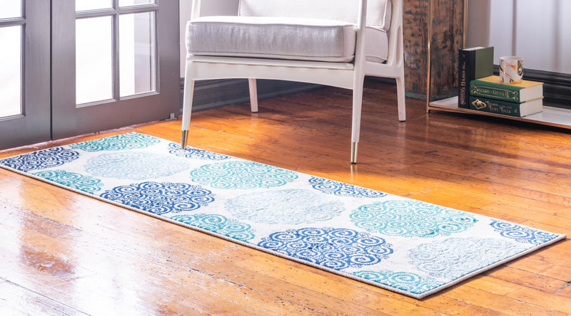 Seaside Embrace Collection Area Rug - Dune Runner Turquoise lifestyle 14