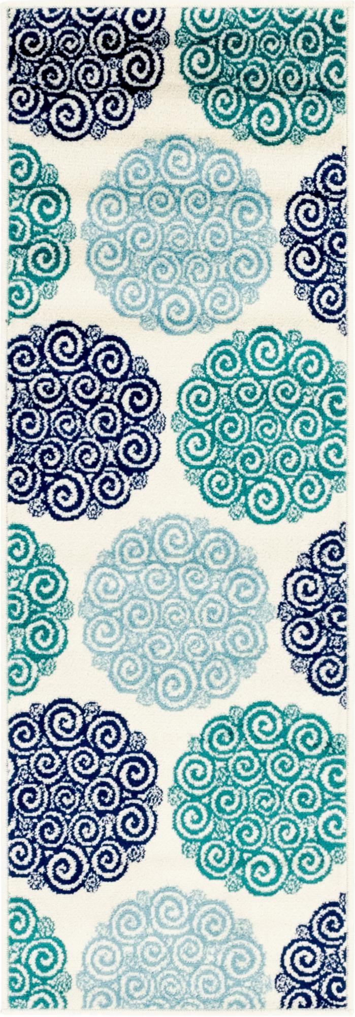 Seaside Embrace Collection Area Rug - Dune Runner Turquoise lifestyle 12