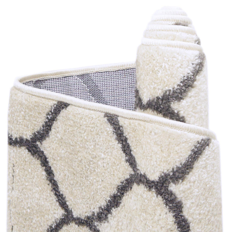 Lattice Garden Collection Area Rug - Pergolatown (Ivory) Round Ivory lifestyle 16