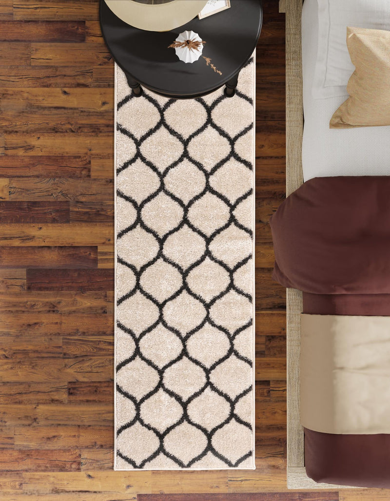 Lattice Garden Collection Area Rug - Pergolatown (Ivory) Runner Ivory lifestyle 25