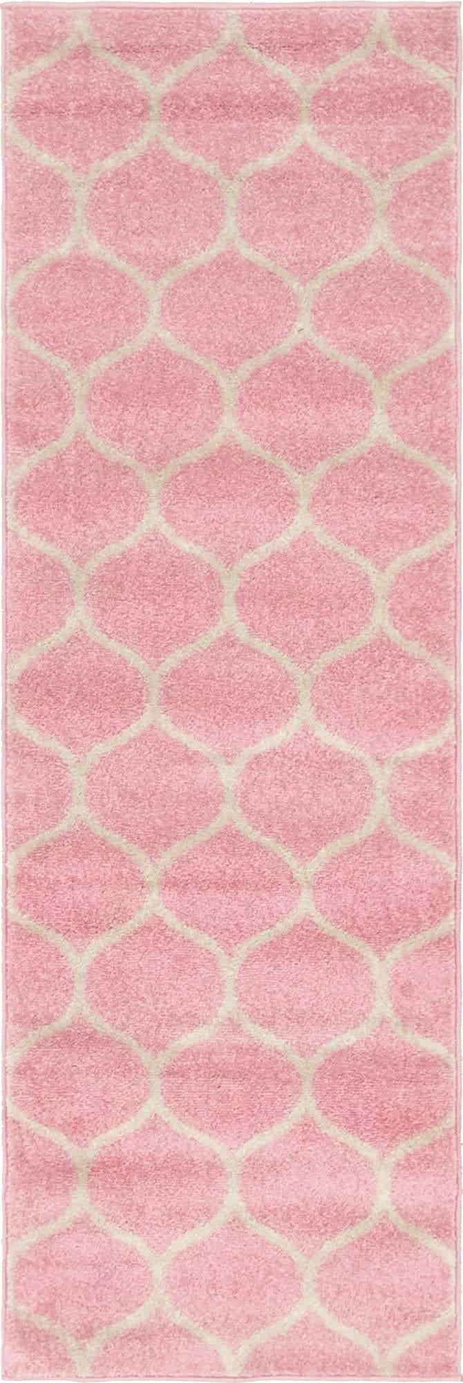 Lattice Garden Collection Area Rug - Pergolatown (Light Pink) Runner Light Pink Main