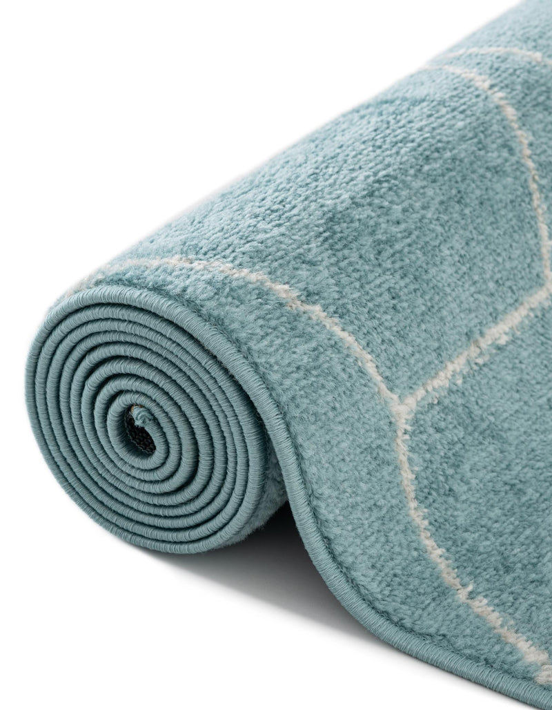 Lattice Garden Collection Area Rug - Arborville (Light Blue) Runner Light Blue lifestyle 68