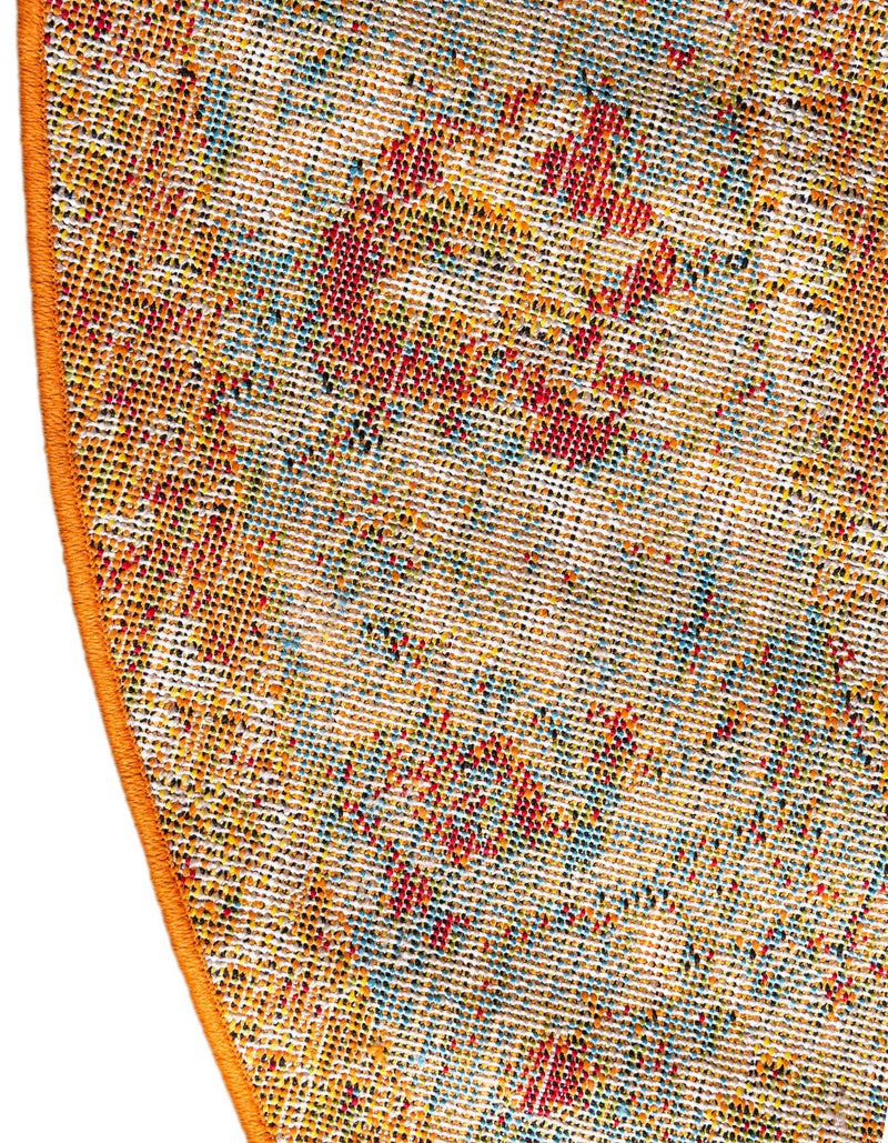 Amalfi Coast Woven Collection Area Rug - Positano Round Multi lifestyle 120
