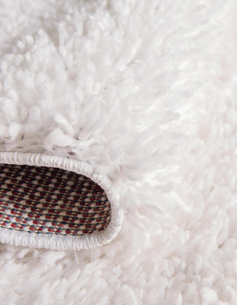 Alpine Plush Collection Area Rug - Cortina (White) Round White lifestyle 27