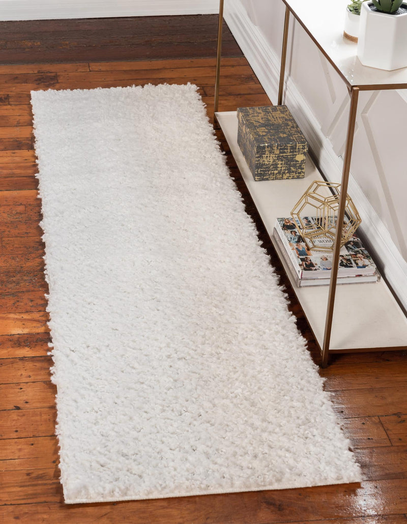 Alpine Plush Collection Area Rug - Cortina (White) Runner White lifestyle 8