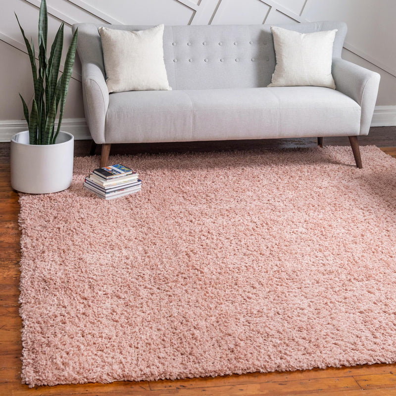Alpine Plush Collection Area Rug - Cortina (Dusty Rose) Square Dusty Rose lifestyle 10