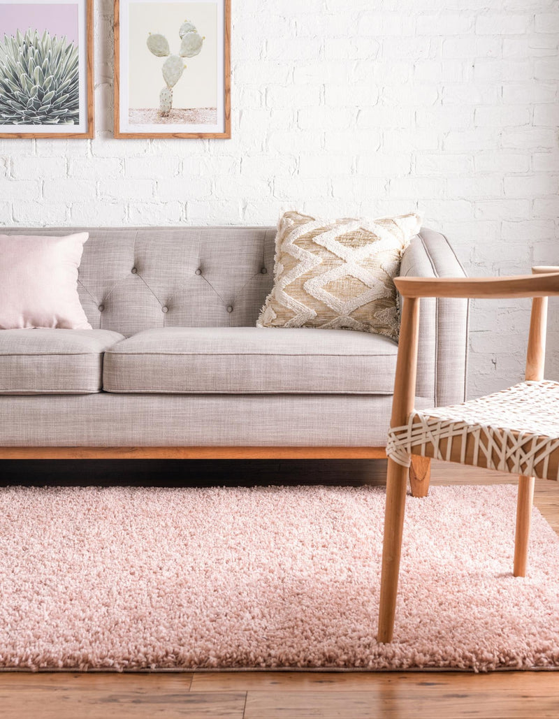 Alpine Plush Collection Area Rug - Cortina (Dusty Rose) Square Dusty Rose lifestyle 18
