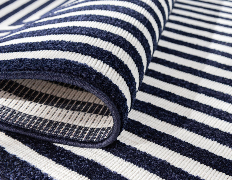 Catalina Cove Outdoor Collection Area Rug - Avalon Rectangle Navy Blue lifestyle 19