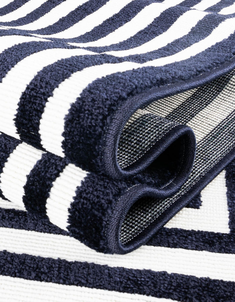 Catalina Cove Outdoor Collection Area Rug - Avalon Rectangle Navy Blue lifestyle 63