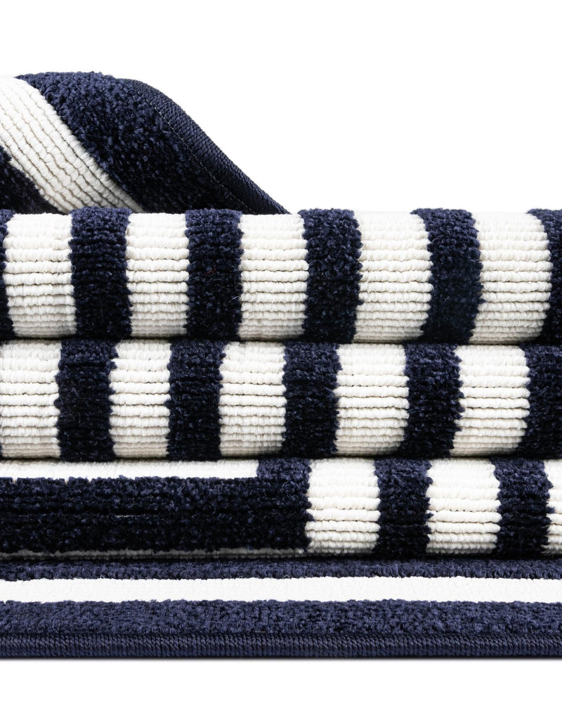 Catalina Cove Outdoor Collection Area Rug - Avalon Rectangle Navy Blue lifestyle 65