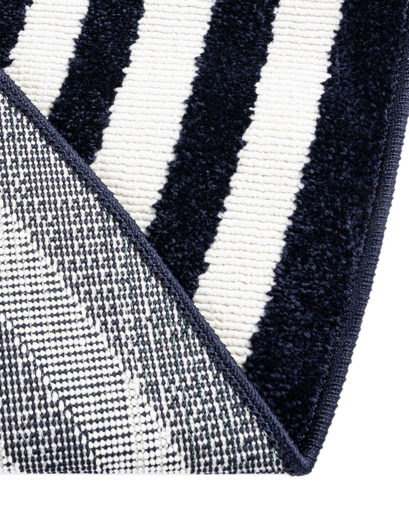 Catalina Cove Outdoor Collection Area Rug - Avalon Round Navy Blue lifestyle 136