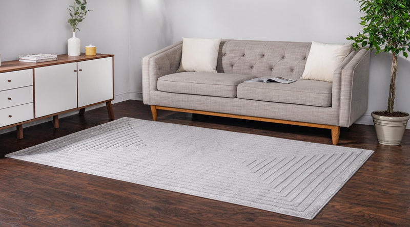 Catalina Cove Outdoor Collection Area Rug - Avalon Rectangle Gray lifestyle 12