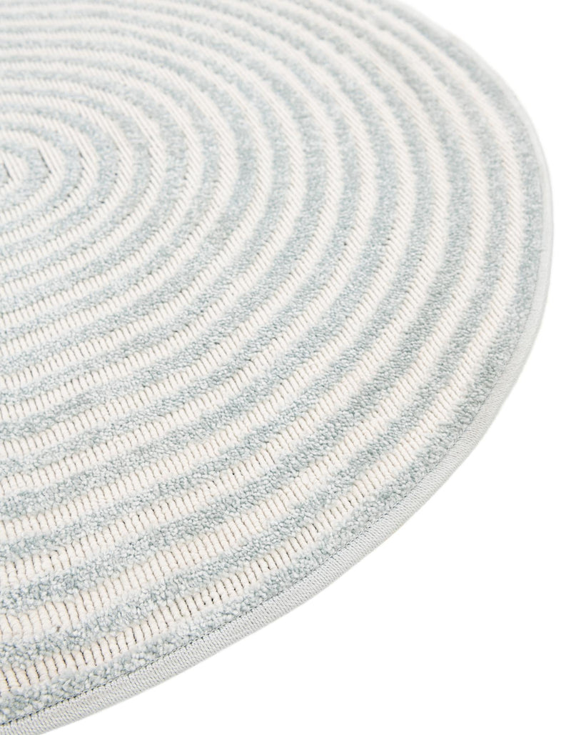 Catalina Cove Outdoor Collection Area Rug - Avalon Round Light Blue lifestyle 95