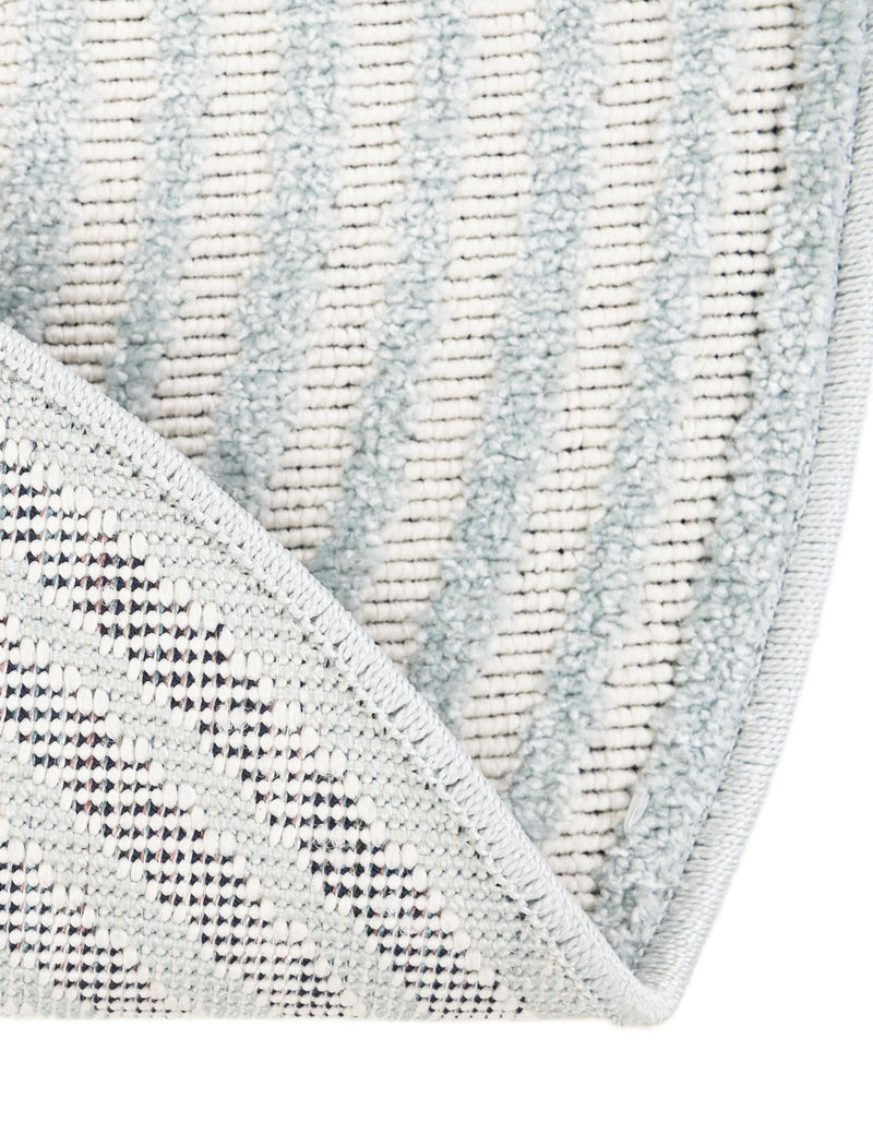Catalina Cove Outdoor Collection Area Rug - Avalon Round Light Blue lifestyle 111