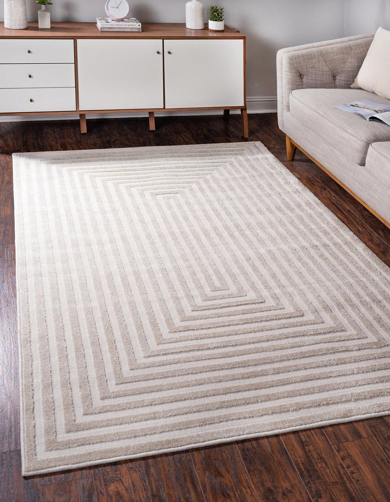 Catalina Cove Outdoor Collection Area Rug - Avalon Rectangle Beige lifestyle 4