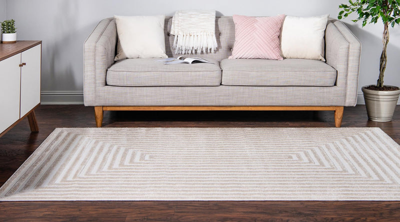 Catalina Cove Outdoor Collection Area Rug - Avalon Rectangle Beige lifestyle 9