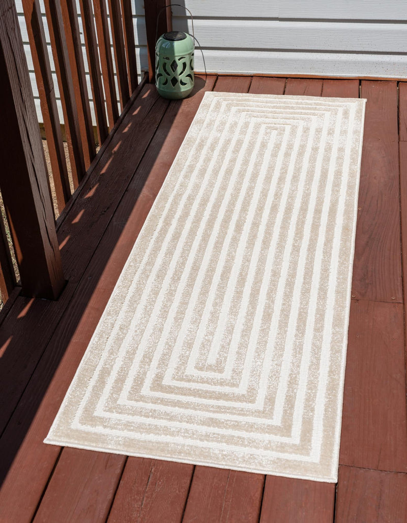 Catalina Cove Outdoor Collection Area Rug - Avalon Runner Beige lifestyle 52