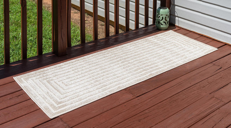 Catalina Cove Outdoor Collection Area Rug - Avalon Runner Beige lifestyle 60