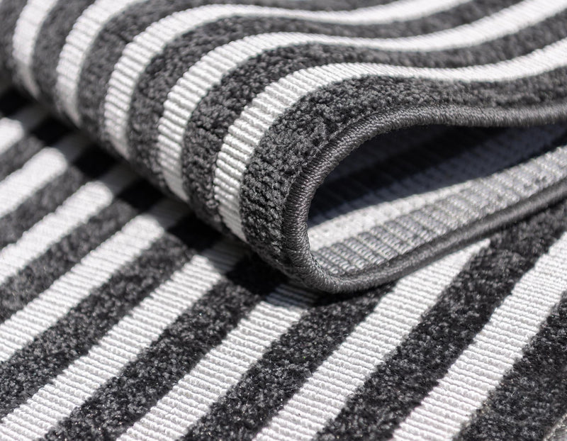 Catalina Cove Outdoor Collection Area Rug - Avalon Rectangle Black lifestyle 31