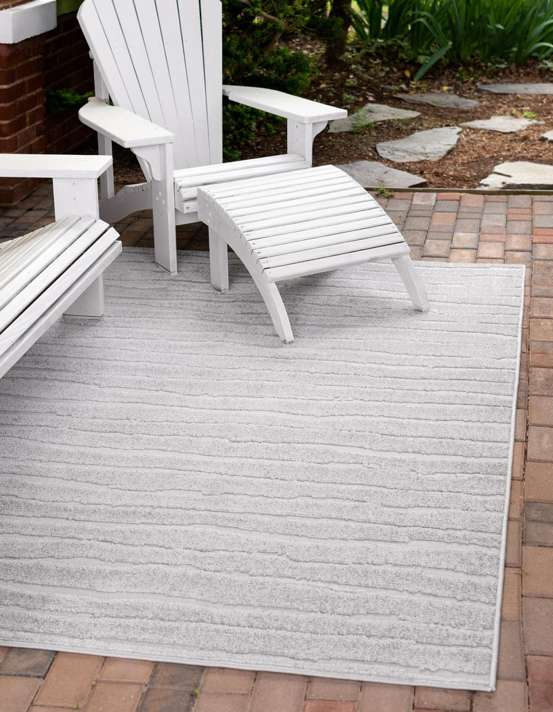 Catalina Cove Outdoor Collection Area Rug - Balboa Rectangle Gray lifestyle 6
