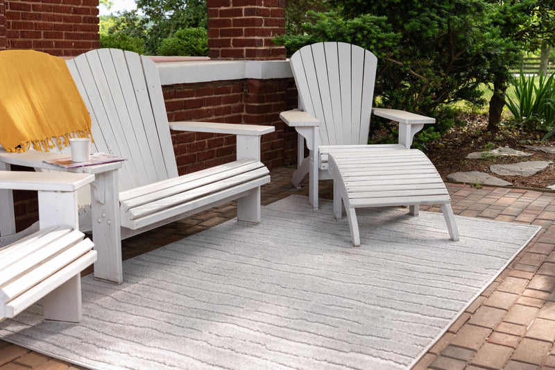 Catalina Cove Outdoor Collection Area Rug - Balboa Rectangle Gray lifestyle 61