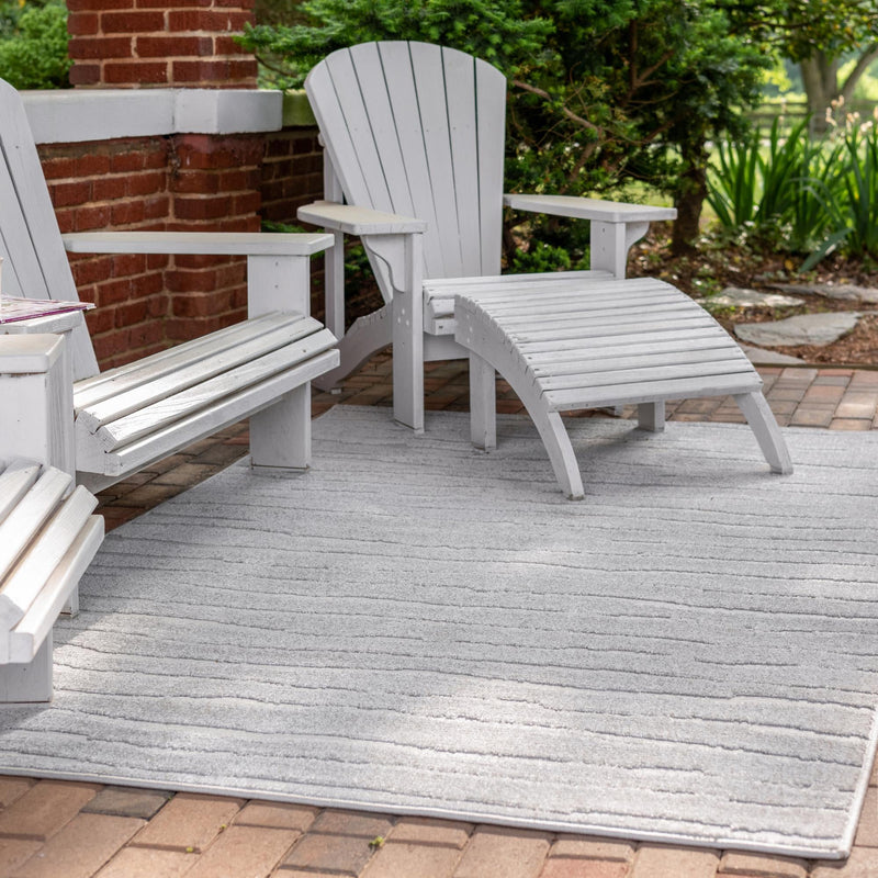 Catalina Cove Outdoor Collection Area Rug - Balboa Rectangle Gray lifestyle 69