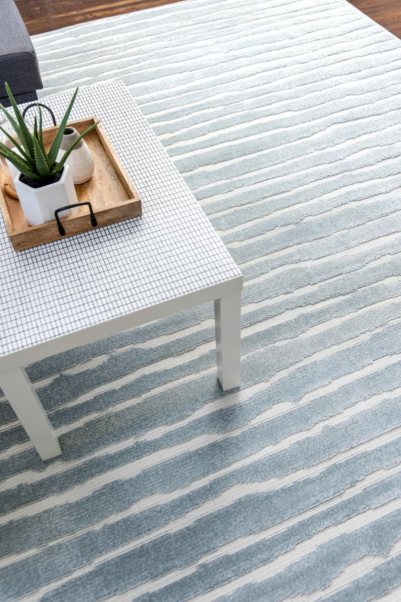 Catalina Cove Outdoor Collection Area Rug - Balboa Rectangle Light Blue lifestyle 25
