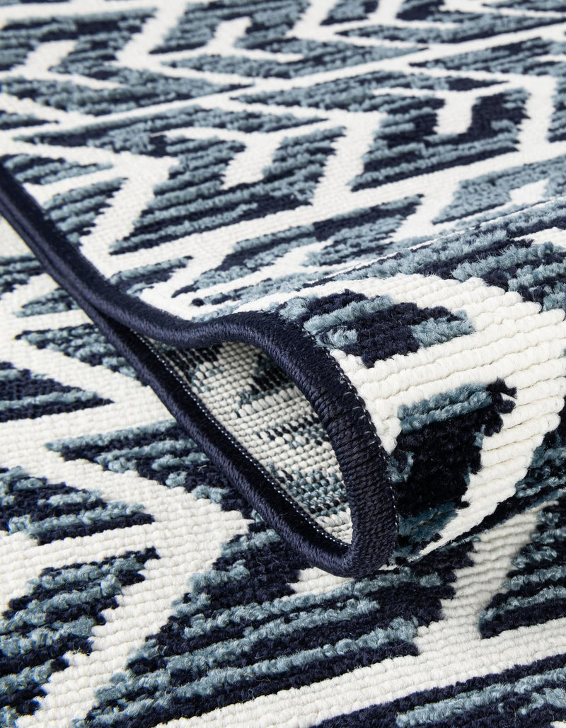 Catalina Cove Outdoor Collection Area Rug - Newport Rectangle Navy Blue lifestyle 10