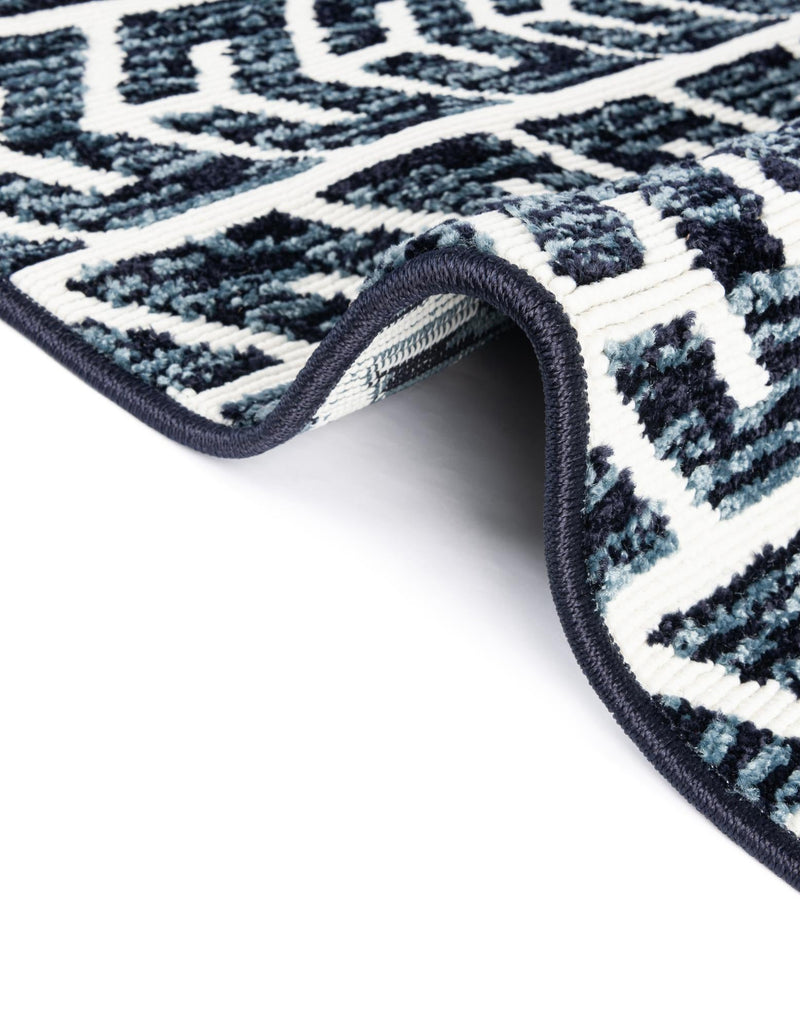 Catalina Cove Outdoor Collection Area Rug - Newport Rectangle Navy Blue lifestyle 14