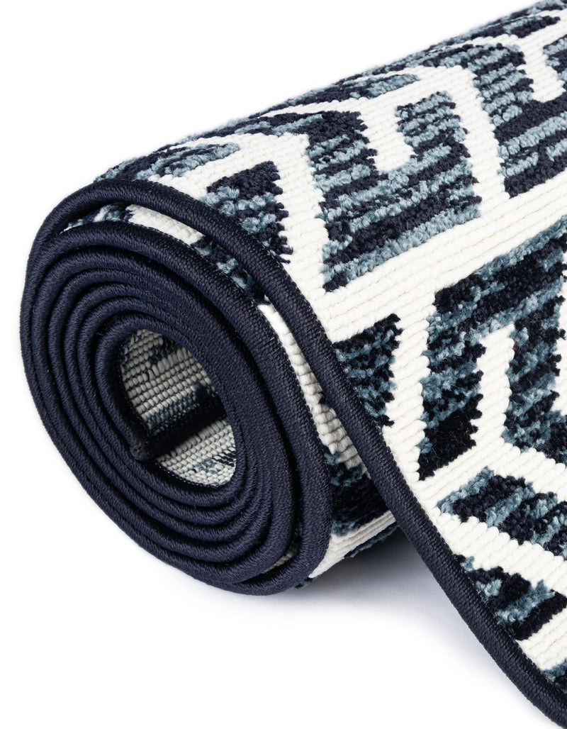 Catalina Cove Outdoor Collection Area Rug - Newport Rectangle Navy Blue lifestyle 16