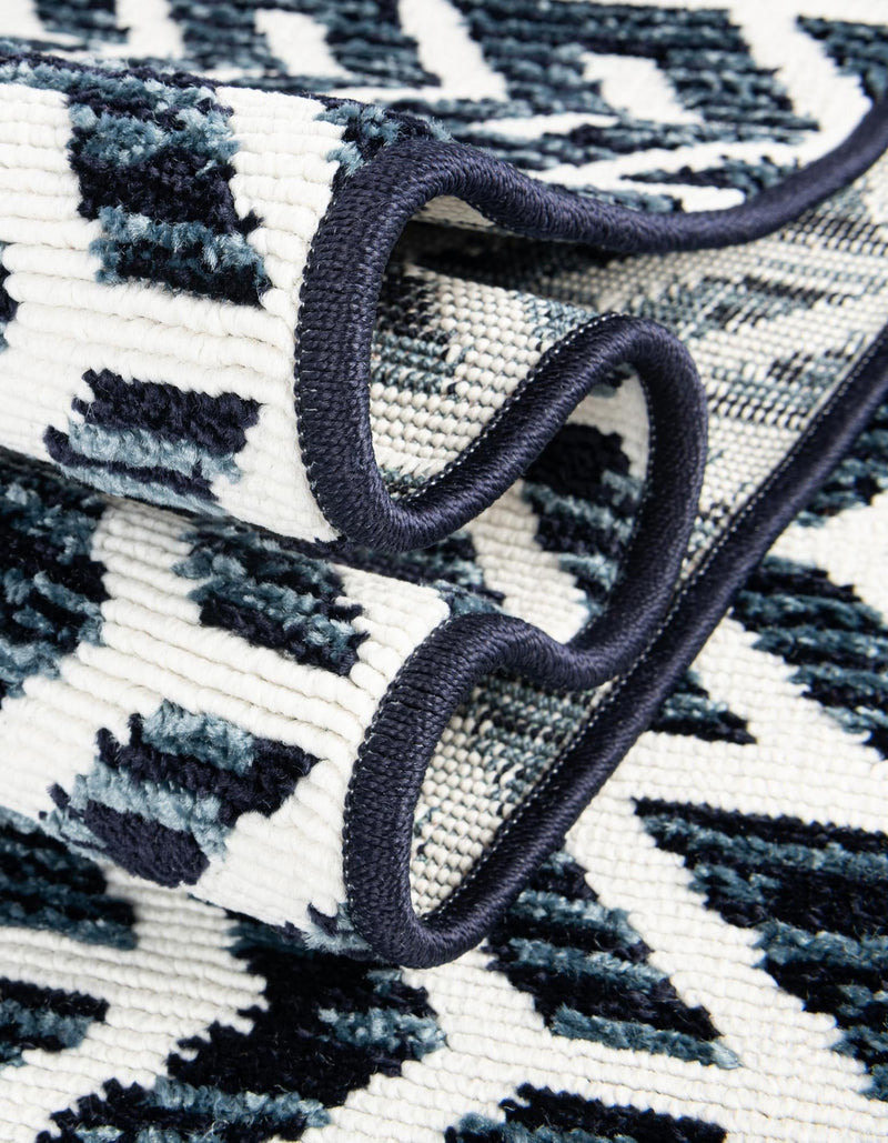 Catalina Cove Outdoor Collection Area Rug - Newport Rectangle Navy Blue lifestyle 17